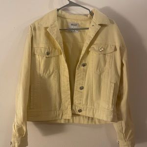 Super cute yellow denim jacket